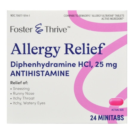 Allergy Relief Antihistamine, Tab Sm 25mg (24/bx) Bx - 24