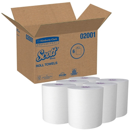 Towel, Paper Roll Hard F/scottessential Disp (6rl/cs) Cs - 6