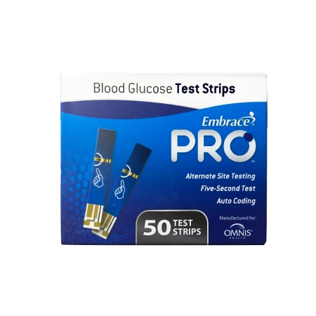 Test Strip, Bld Gluc Embrace Pro (50/bx 300bx/cs) Bx - 50