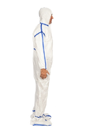 Coverall, Clnroom Str Zipper Clsr Booties Wht Reg (20/cs) Cs - 20