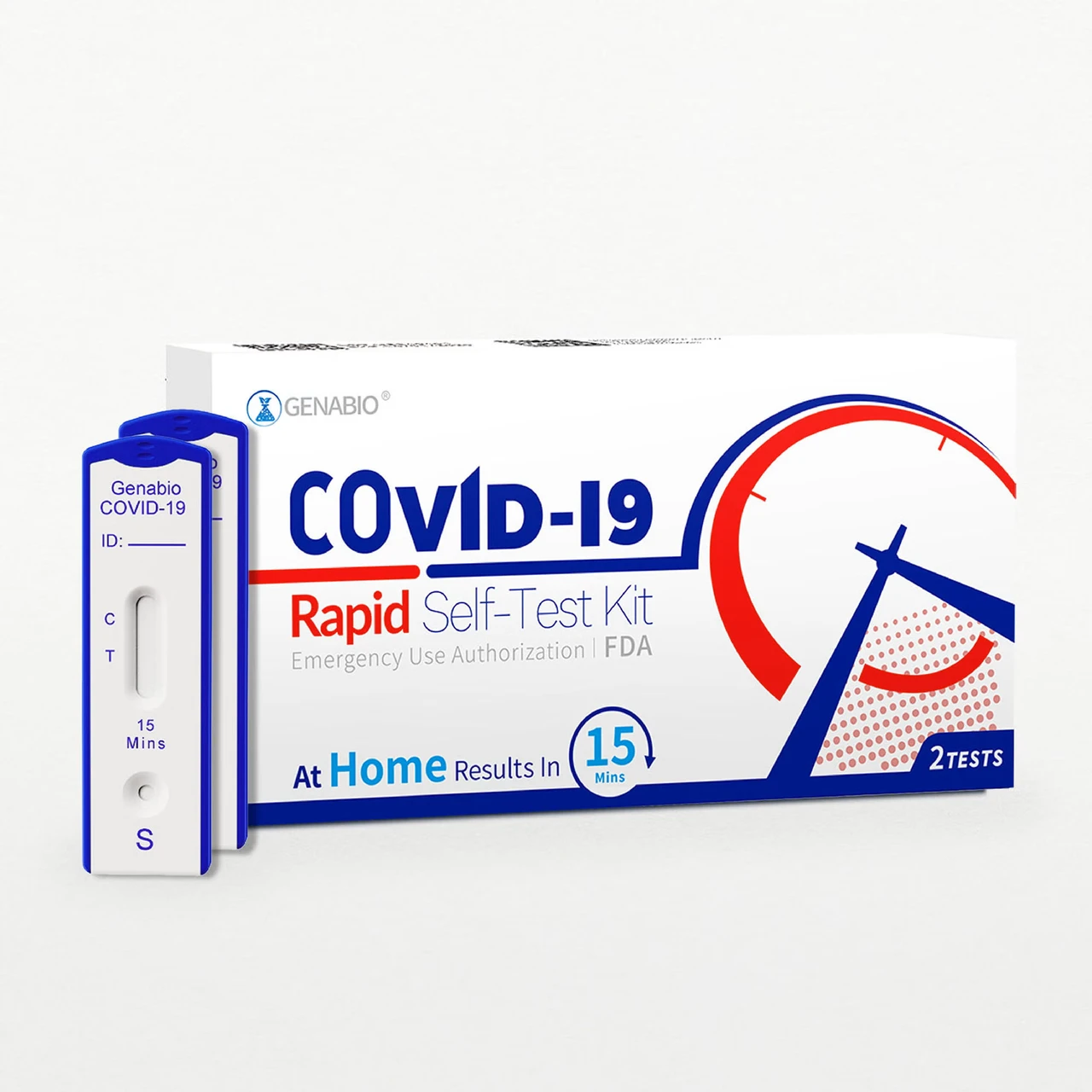 Respiratory Test Kit Genabio® COVID-19 Rapid Self-Test 2 Tests per Kit