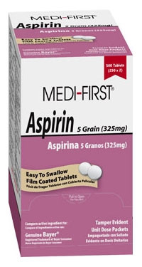 Medi-first Aspirin, Tab 325mg (100/bx) Bx - 1