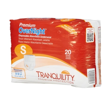 Underwear, Tranquility Overnt Sm 22"-36" (20/bg 4bg/cs) Bg - 20