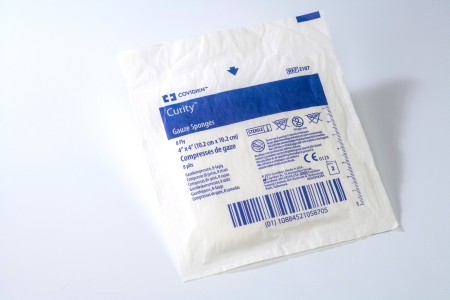 Sponge, Gze 4"x4" 8ply Str (2/pk 25pk/tr) Kendal Tr - 25