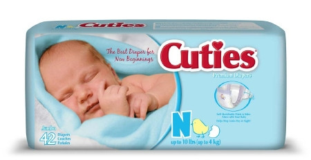 Diaper, Baby Cuties New Born (42/bg 4bg/cs) Bg - 1
