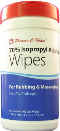 Wipe, Wet Isopropyl 70% (40/pk6pk/cs) Cutmfg Cs - 6