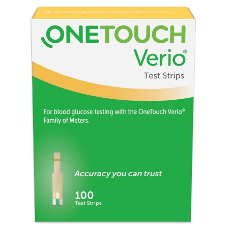 Test Strip, Bld Gluc Onetouch Verio (100/bx 24bx/cs) Bx - 100