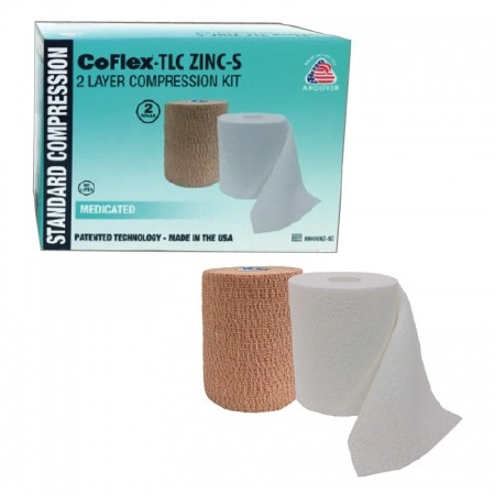Bandage, Comprsn Coflex 2layertlc Zinc 4"x7yd (2/bx 8bx/cs) Bx - 2