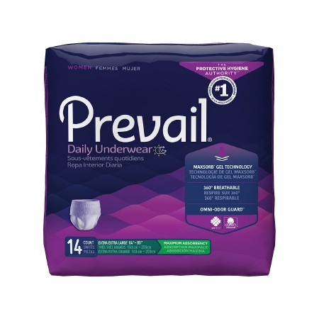 Underwear, Prevail Women 2x-lg64"-80" (14ea/bg 4bg/cs) Bg - 14