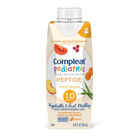 Compleat Peptide, 1.0 Cal Ped Veg/ Fruit Medley 250ml (24/cs Cs - 24