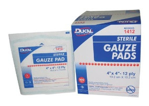 Sponge, Gze 4"x4" Str (100/bx) Bx - 100