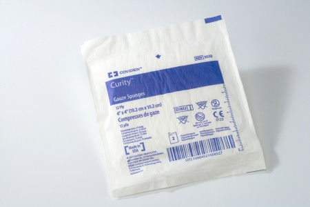 Sponge, Gze 4"x4" 12ply Str (2/pk 25pk/tr) Kendal Pk - 1