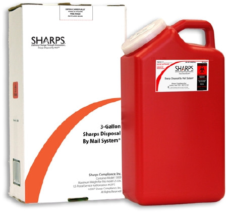 Container, Sharps Mailback 3gl(8/cs) Ea - 1