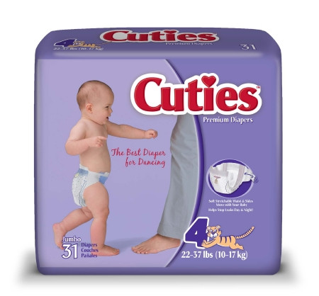 Diaper, Baby Cuties Size4 (31/pk 4pk/cs) Pk - 1