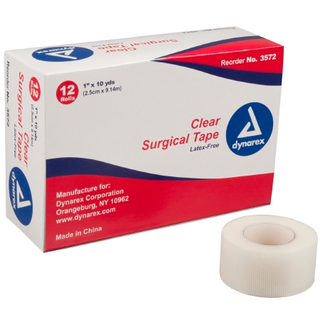 Tape, Surg Transparent 1"x10' (12/bx 12bx/cs) Bx - 12
