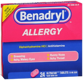 Benadryl Ultra, Tab 25mg (24/bx 24bx/cs)              J&jotc Bx - 24