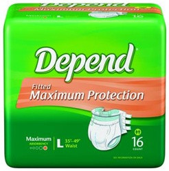 Brief, Incont Depends Overnt Max Absrb Lg/xlg (16/ Amekim Pk - 16