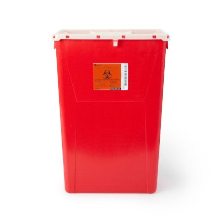 Container, Sharps Red 18gl Sq W/mono Flt (7/cs) Cs - 7