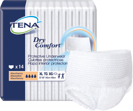 Underwear, Tena Dry Comfort Xlg (14/pk 4pk/cs) Pk - 14