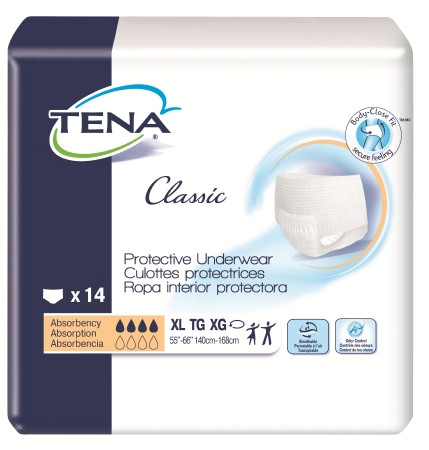 Underwear, Tena Classic Protective Xlg (14/pk 4pk/cs) Pk - 14