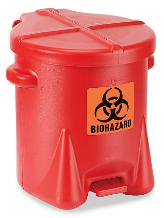 Wastecan, Biohazard 6gl Ea - 1