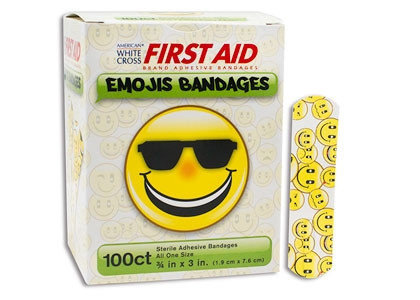 Bandage, Emojis 3/4"x3" (100/bz 12bx/cs) Bx - 1