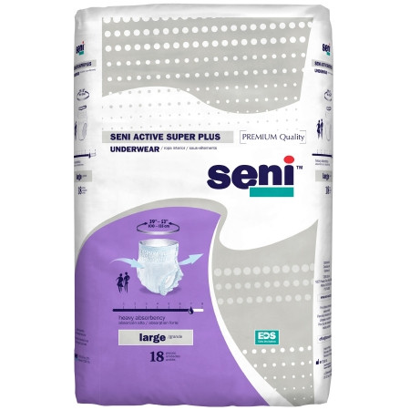 Underwear, Incont Active Super+ Lg 39"-53" (18/pk 4pk/cs) Pk - 18