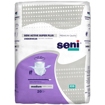 Underwear, Incont Active Super+ Med 31"-43" (20/pk 4pk/cs) Pk - 20