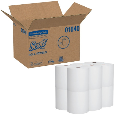 Towel, Paper Scott 8" Wht (12rl/cs) Kimcon Rl - 1