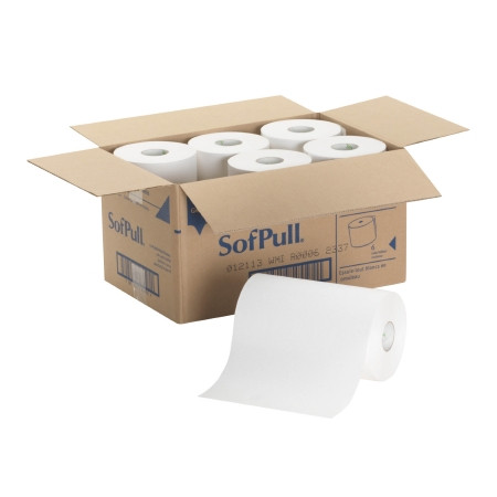 Towel, Sofpull Paper Rl Wht (6rl/cs) Cs - 6