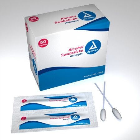 Swabstick, Alcohol (1/pk 50pk/bx 10bx/cs) Bx - 50
