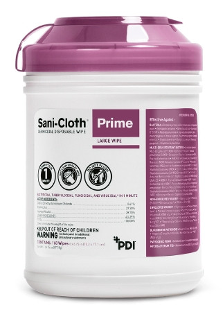 Wipe, Germicidal Prime Disp Lg 6"x6.75" (160/cn 12cn/cs) Cn - 160