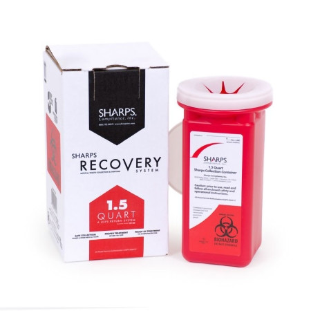 Container, Sharps Mailback Recovery Sys 1.5 Qt (12/cs) Ea - 1