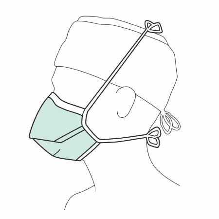 Mask, Surg Ties Nr Duck (50/bx6bx/cs) Bx - 50