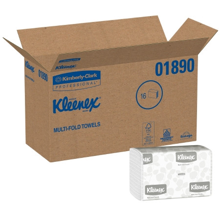 Towel, Paper Kleenex Multi-fold Wht (150/pk 16pk/c Kimcon Ea - 1