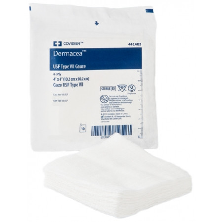 Sponge, Dermacea All Purp 4x4 4ply (200/bg 10bg/cs) Kendal Bg - 200