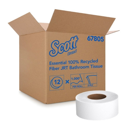 Tissue, Toilet Scott Cottonelljr 2ply Wht (12rl/cs) Kimcon Cs - 12