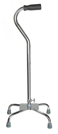 Cane, Quad/lg Base Alum Chrome(4/cs) Ea - 1