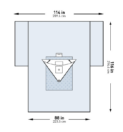 Drape, Surgical Ortho Knee Heavy Duty 114"x88"x116" (8/cs) Pk - 1