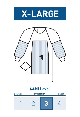 Gown, Surgical Non-woven Raglan Str W/towel Xlg (22/cs) Pk - 1