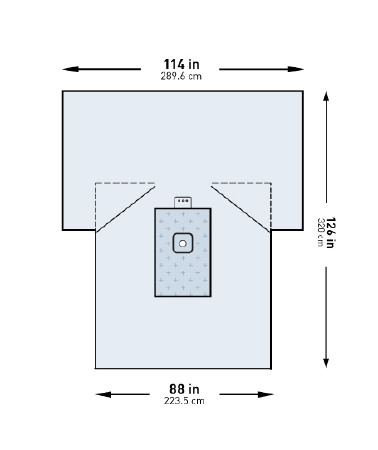 Drape, Surg Ortho Lower Extremw/abs 114"x88"x126" (10/cs) Pk - 1