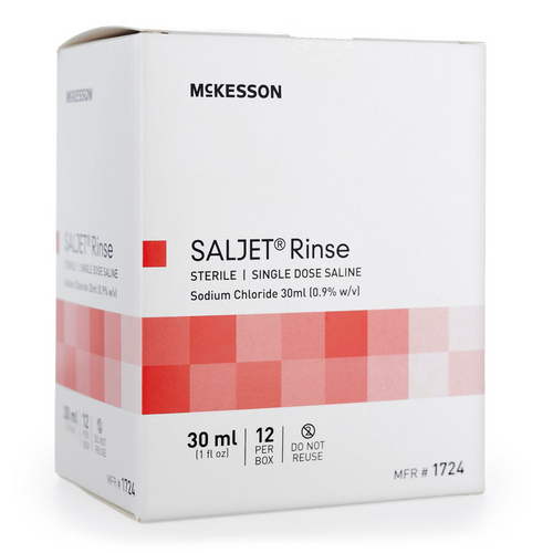 Saljet 0.9% Sodium Chloride, Preservative Free Not for Injection Unit Dose Vial 30 mL, Box of 12