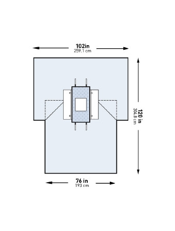 Drape, Surgical Lap Chole Str 102"x76"x120" (10/cs) Pk - 1