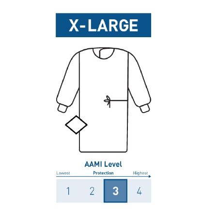Gown, Surgical Str Non-reinforced Set-in W/twl Xlg (28/cs) Pk - 1