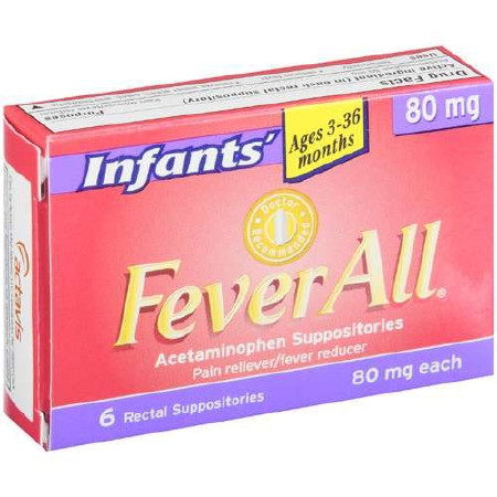 Feverall, Suppository Rectal Inf 80mg (6/bx) Bx - 6