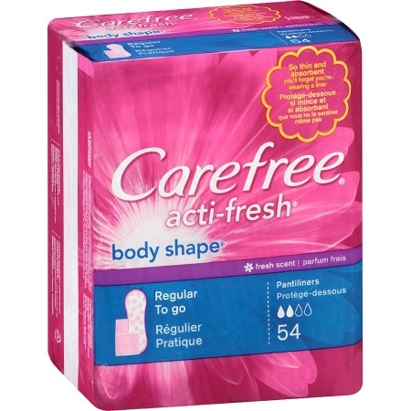 Pant Liner, Bdyshp Carefree Ind Wrp (54/pk) Pk - 54