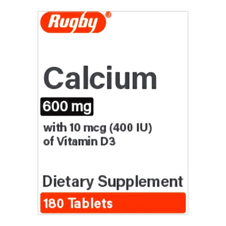 Calcium+vitamin D3, Tab 600mg (180/bt) Bt - 1