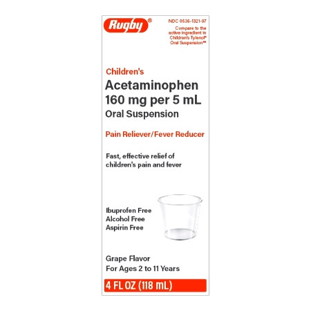 Acetaminophen, Oral Suspn Chldgrape 160mg/5ml 4oz Ea - 1