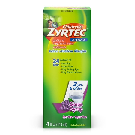Zyrtec, Sol Allergy Children Grape 24hr 1mg/ml 4oz Ea - 1