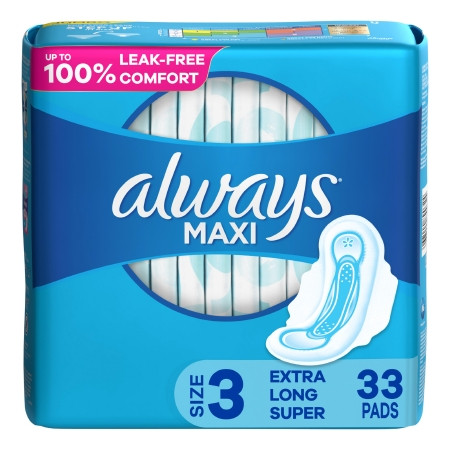 Pad, Always Maxi W/flexi-wingsjumbo Sz3 (33/pk) Pk - 33